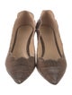 Chloé Embossed Leather Animal Print Pumps