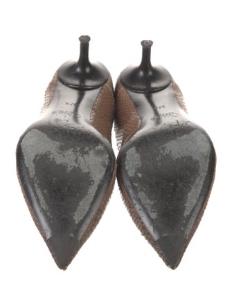 Chloé Embossed Leather Animal Print Pumps