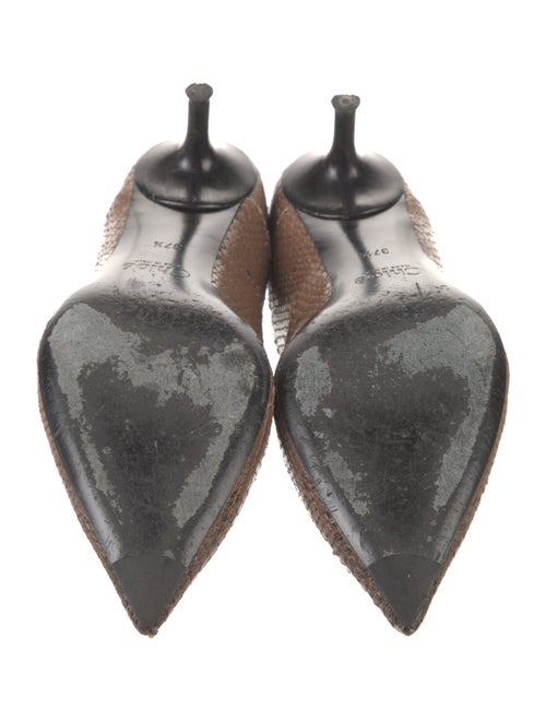 Chloé Embossed Leather Animal Print Pumps