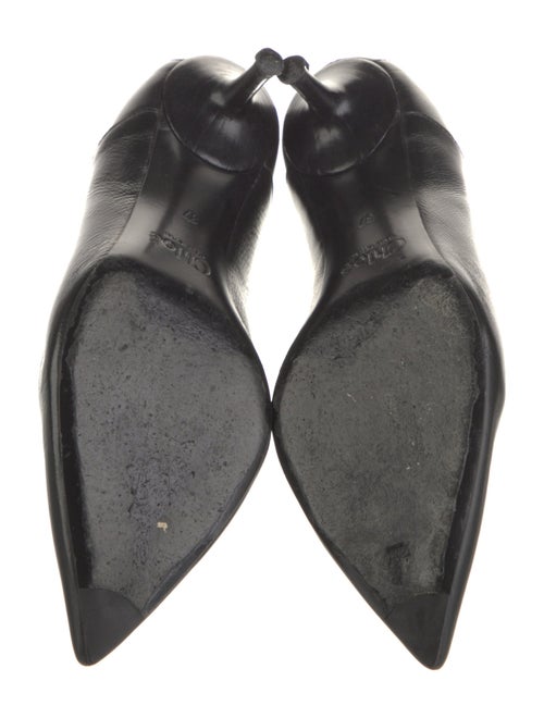 Chloé Leather Scalloped Accent Pumps