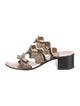 Chloé Leather Animal Print Slides