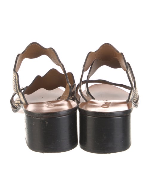 Chloé Leather Animal Print Slides