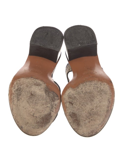 Chloé Leather Animal Print Slides