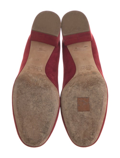 Chloé Suede Scalloped Accent Pumps