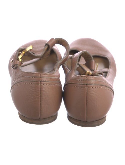 Chloé Leather Cutout Accent Mary Jane Flats