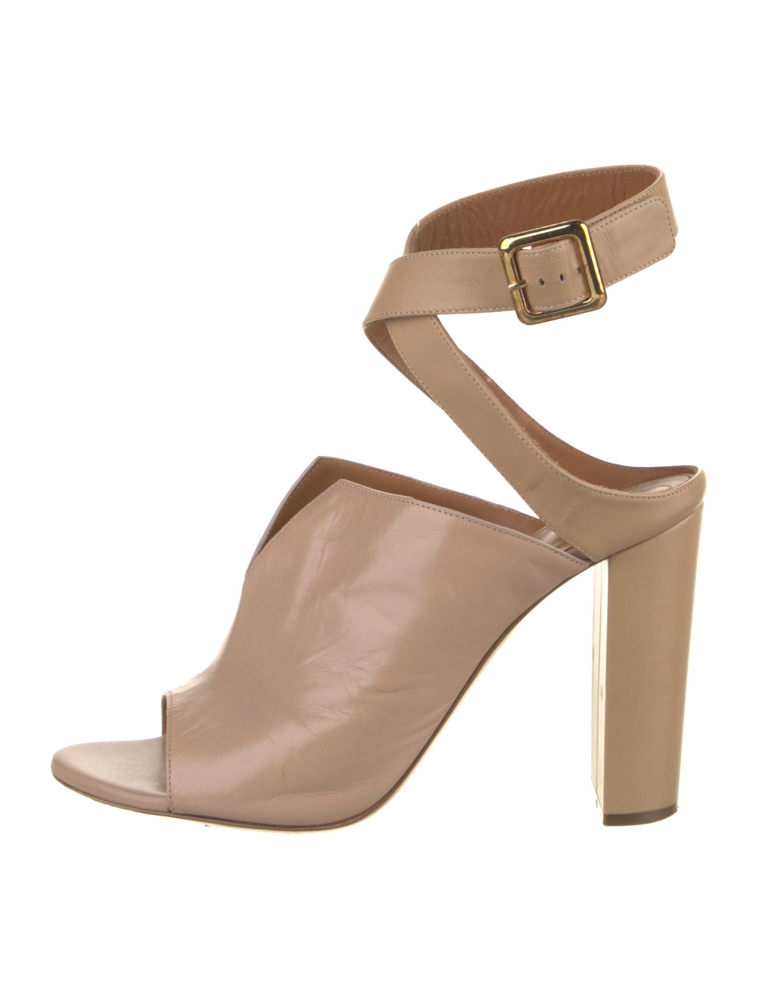 Chloé Leather Cutout Accent Sandals