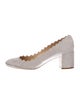 Chloé Suede Scalloped Accent Pumps