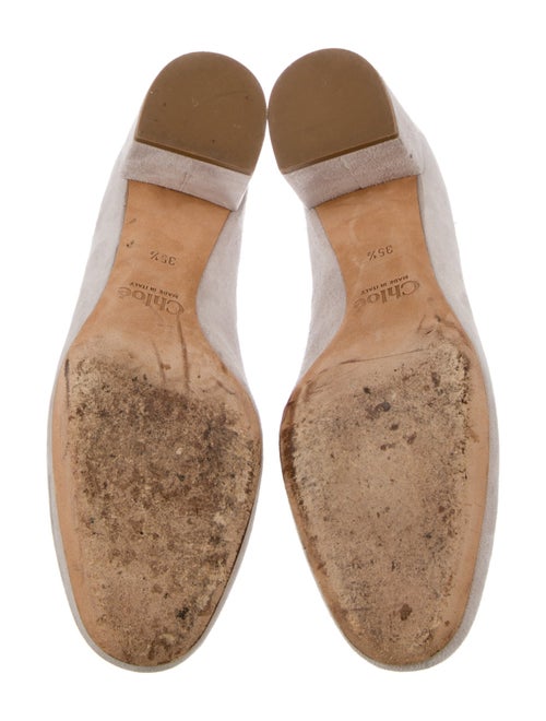 Chloé Suede Scalloped Accent Pumps