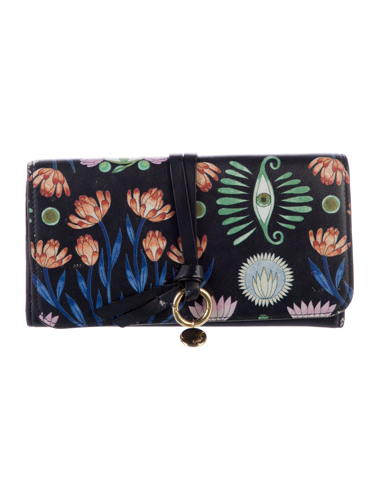 Chloé Leather Printed Wristlet
