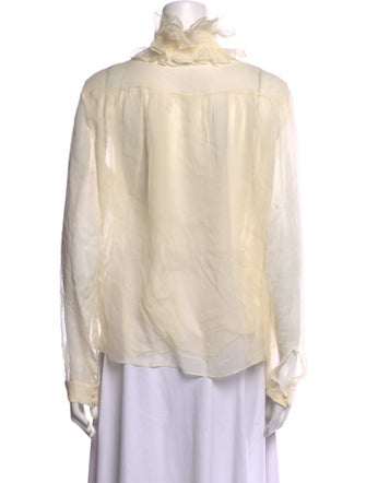 Chloé Silk Mock Neck Blouse