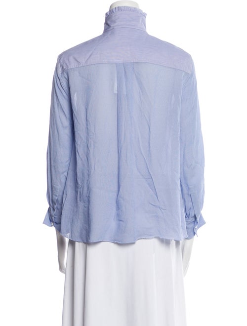 Chloé Mock Neck Three-Quarter Sleeve Blouse