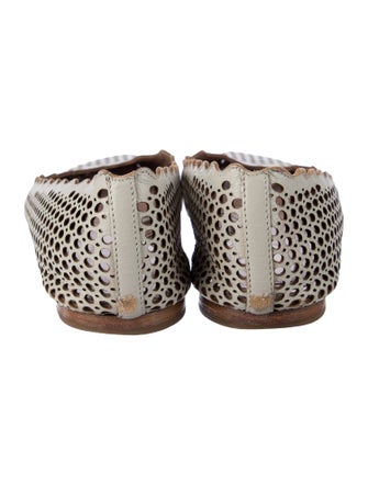 Chloé Leather Lasercut Accents Ballet Flats