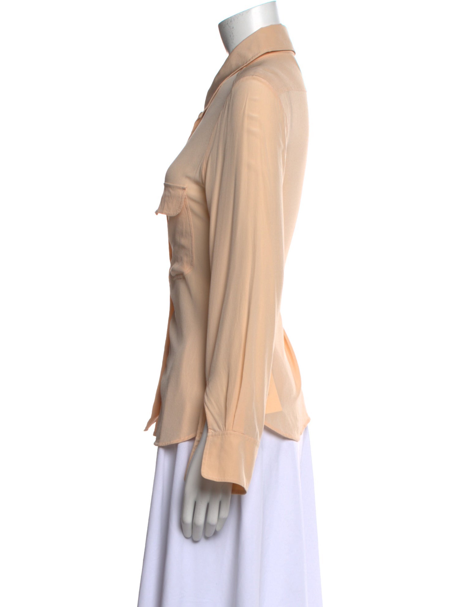 Chloé Silk Long Sleeve Button-Up Top w/ Tags