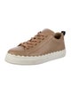 Chloé Leather Scalloped Accent Sneakers