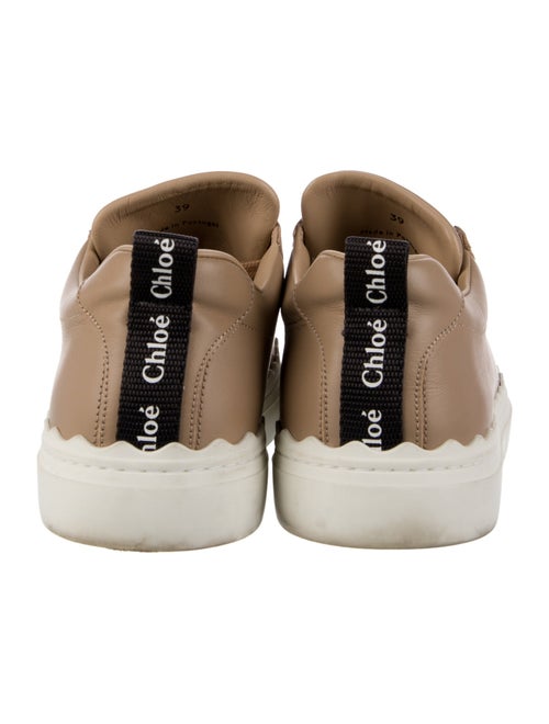 Chloé Leather Scalloped Accent Sneakers