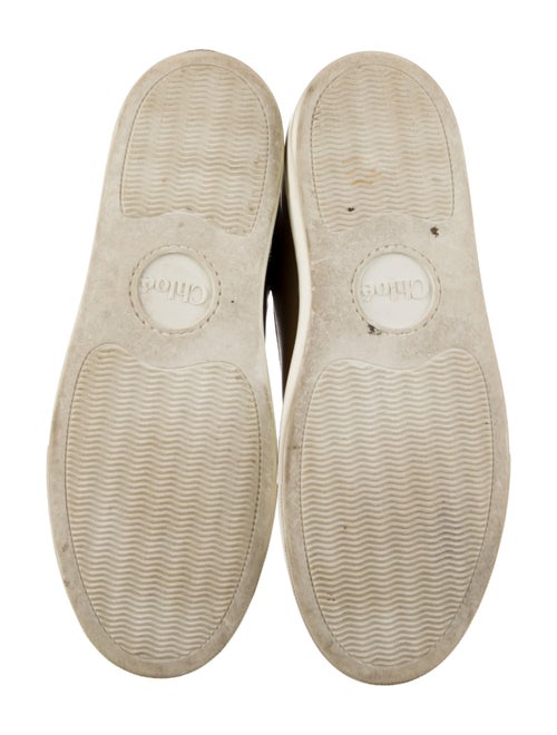 Chloé Leather Scalloped Accent Sneakers