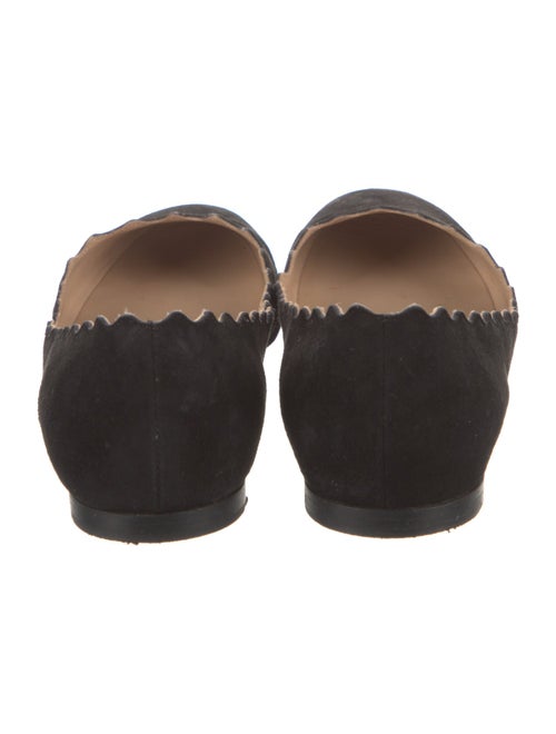 Chloé Suede Scalloped Accent Ballet Flats