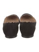 Chloé Suede Scalloped Accent Ballet Flats