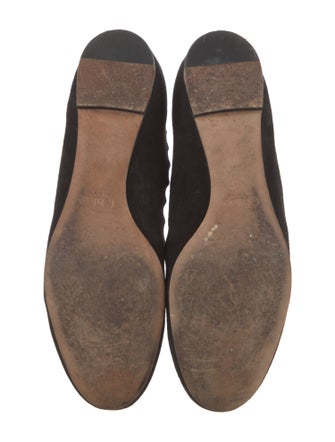 Chloé Suede Scalloped Accent Ballet Flats