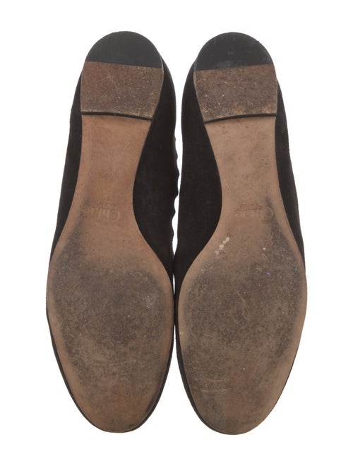 Chloé Suede Scalloped Accent Ballet Flats