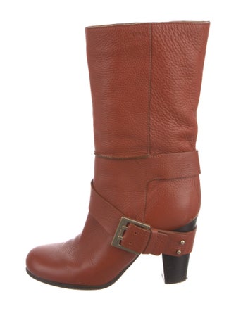 Chloé Leather Moto Boots