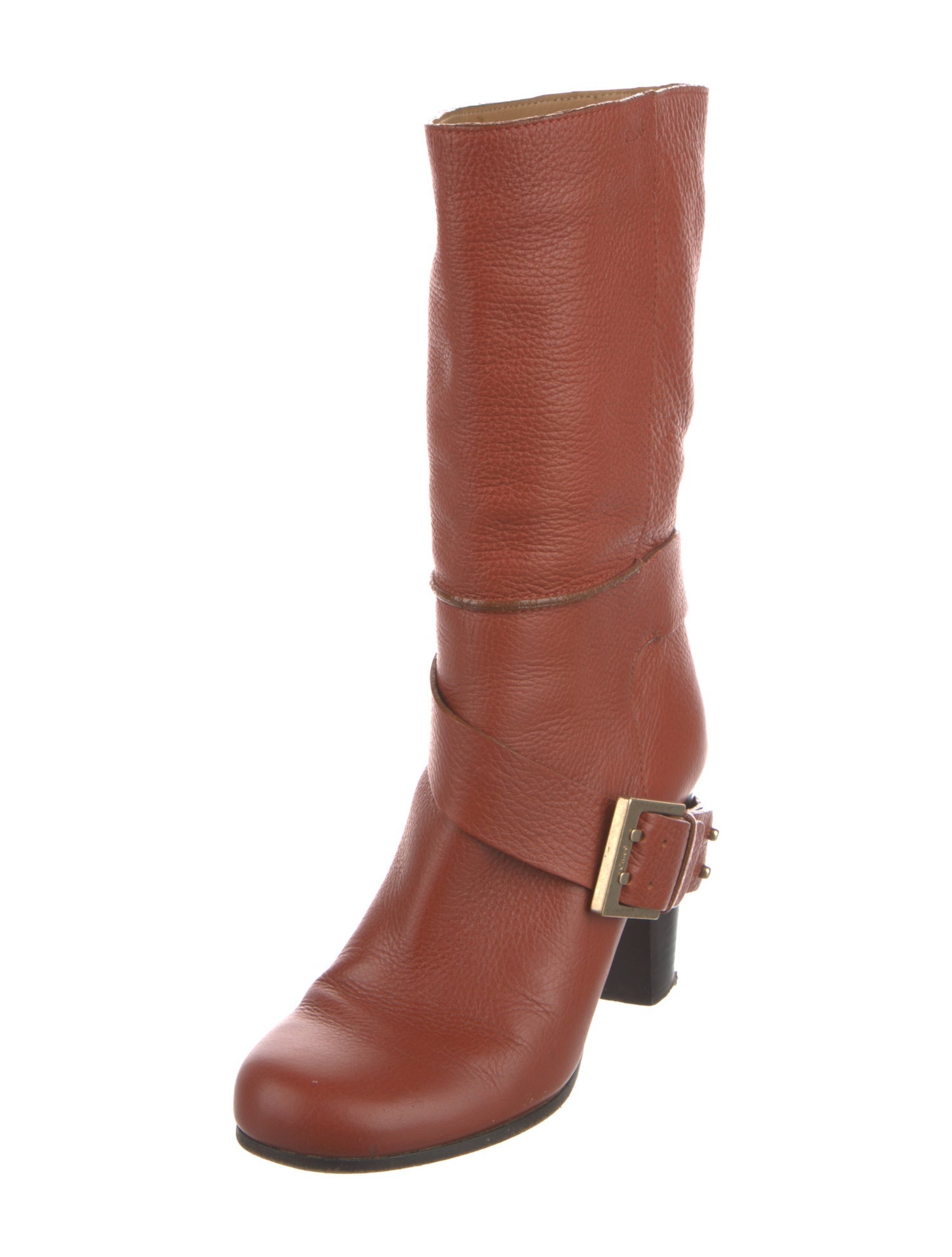 Chloé Leather Moto Boots