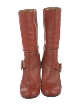 Chloé Leather Moto Boots