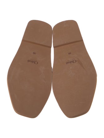 Chloé Canvas Embroidered Accent Slides