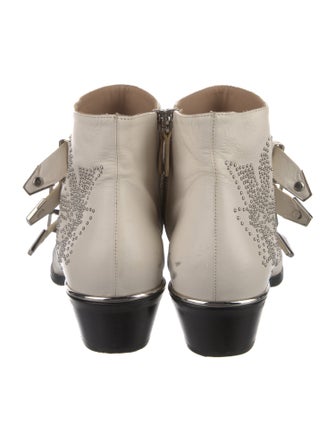 Chloé Leather Studded Accents Boots