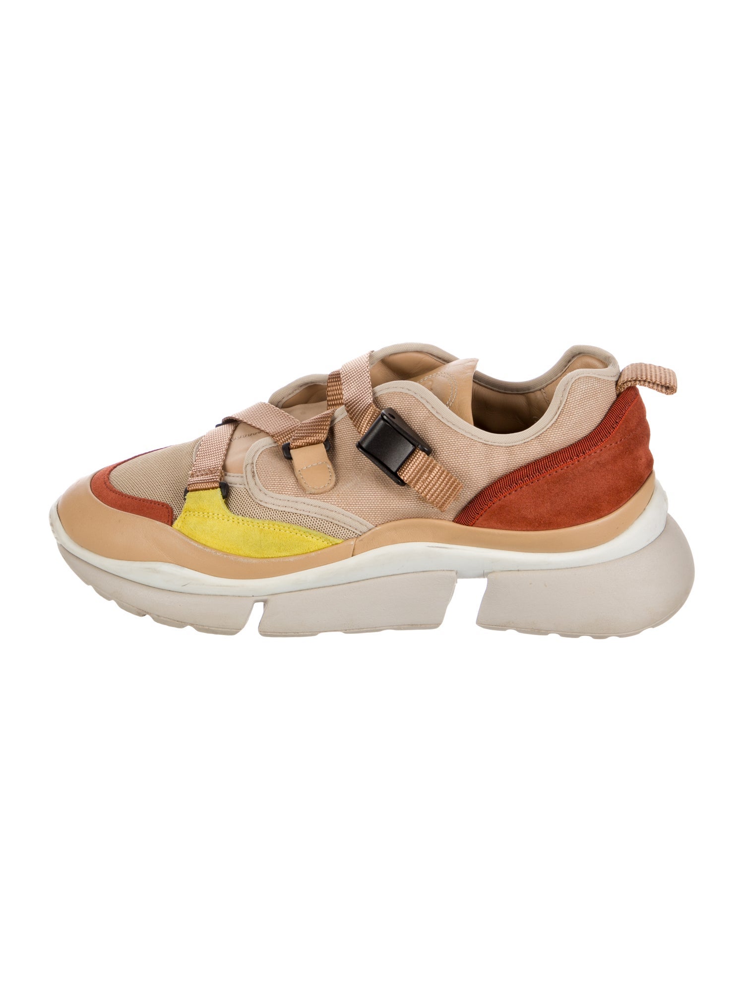 Chloé Mesh Colorblock Pattern Sneakers