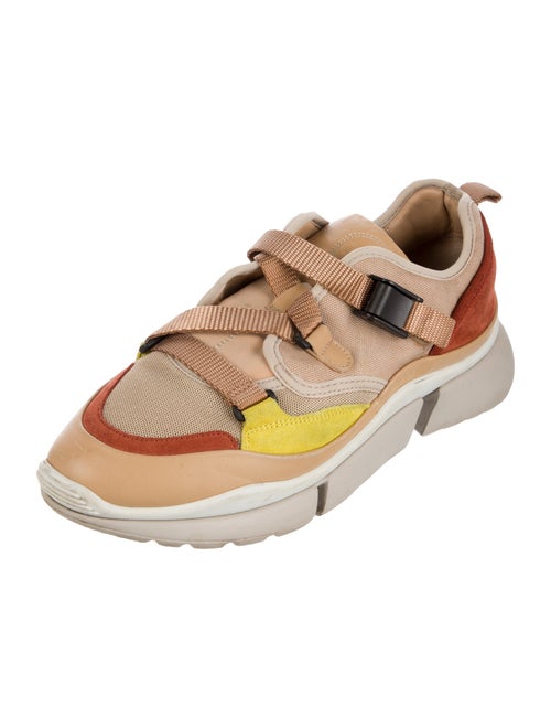 Chloé Mesh Colorblock Pattern Sneakers