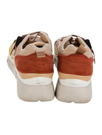 Chloé Mesh Colorblock Pattern Sneakers