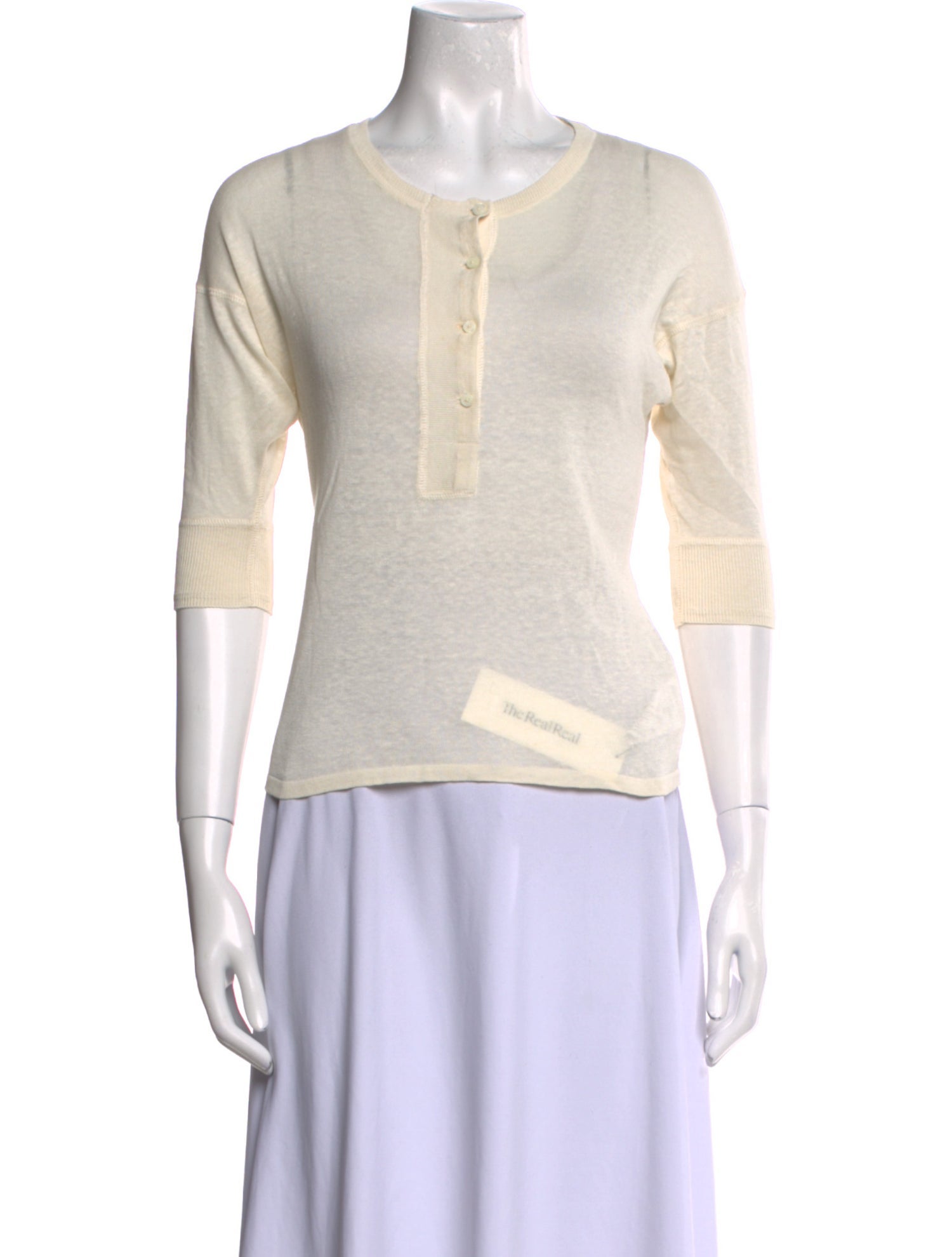 Chloé Linen Crew Neck Top