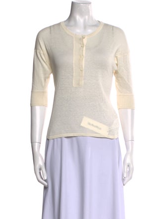 Chloé Linen Crew Neck Top
