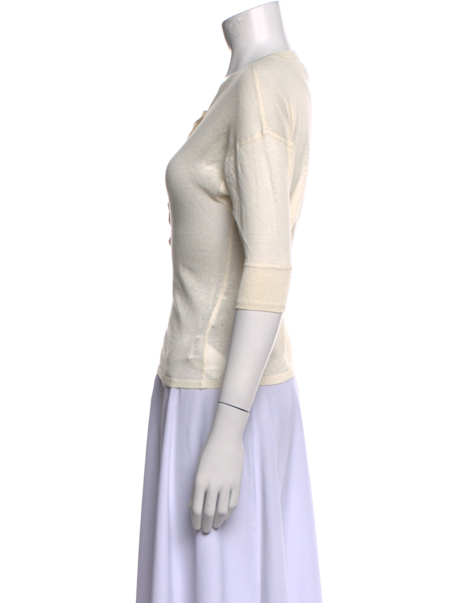 Chloé Linen Crew Neck Top