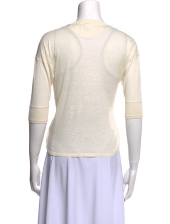 Chloé Linen Crew Neck Top