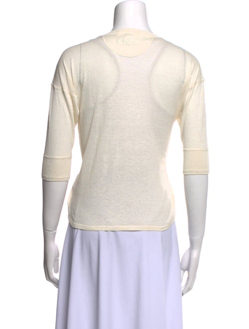 Chloé Linen Crew Neck Top