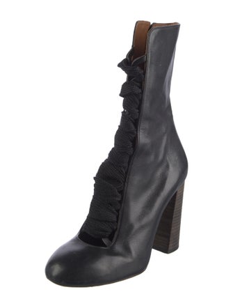 Chloé Leather Lace-Up Boots
