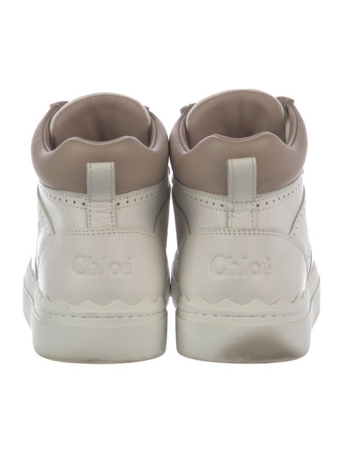 Chloé Leather Lasercut Accents Sneakers