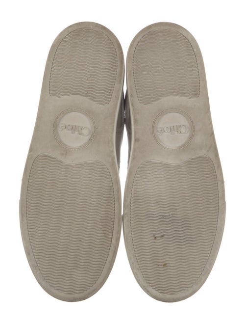 Chloé Leather Lasercut Accents Sneakers
