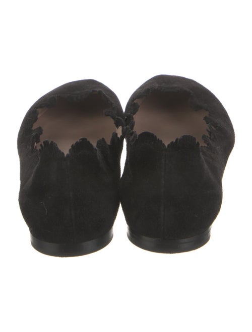 Chloé Suede Scalloped Accent Ballet Flats