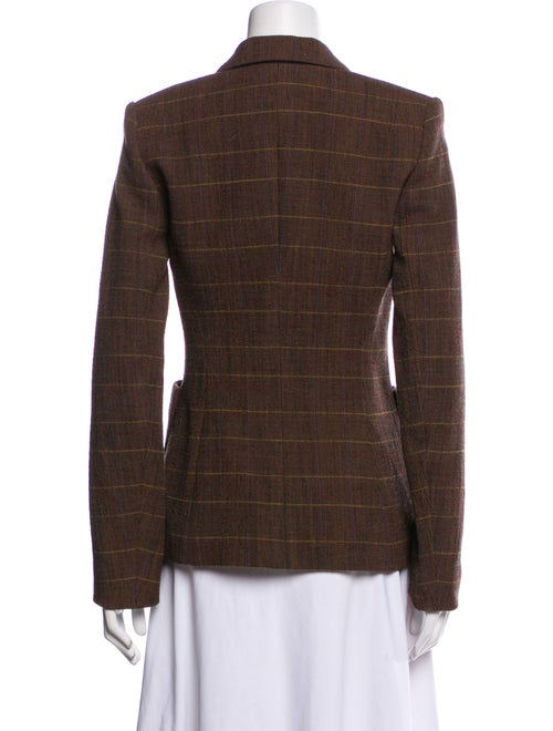 Chloé Virgin Wool Plaid Print Blazer