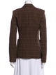 Chloé Virgin Wool Plaid Print Blazer