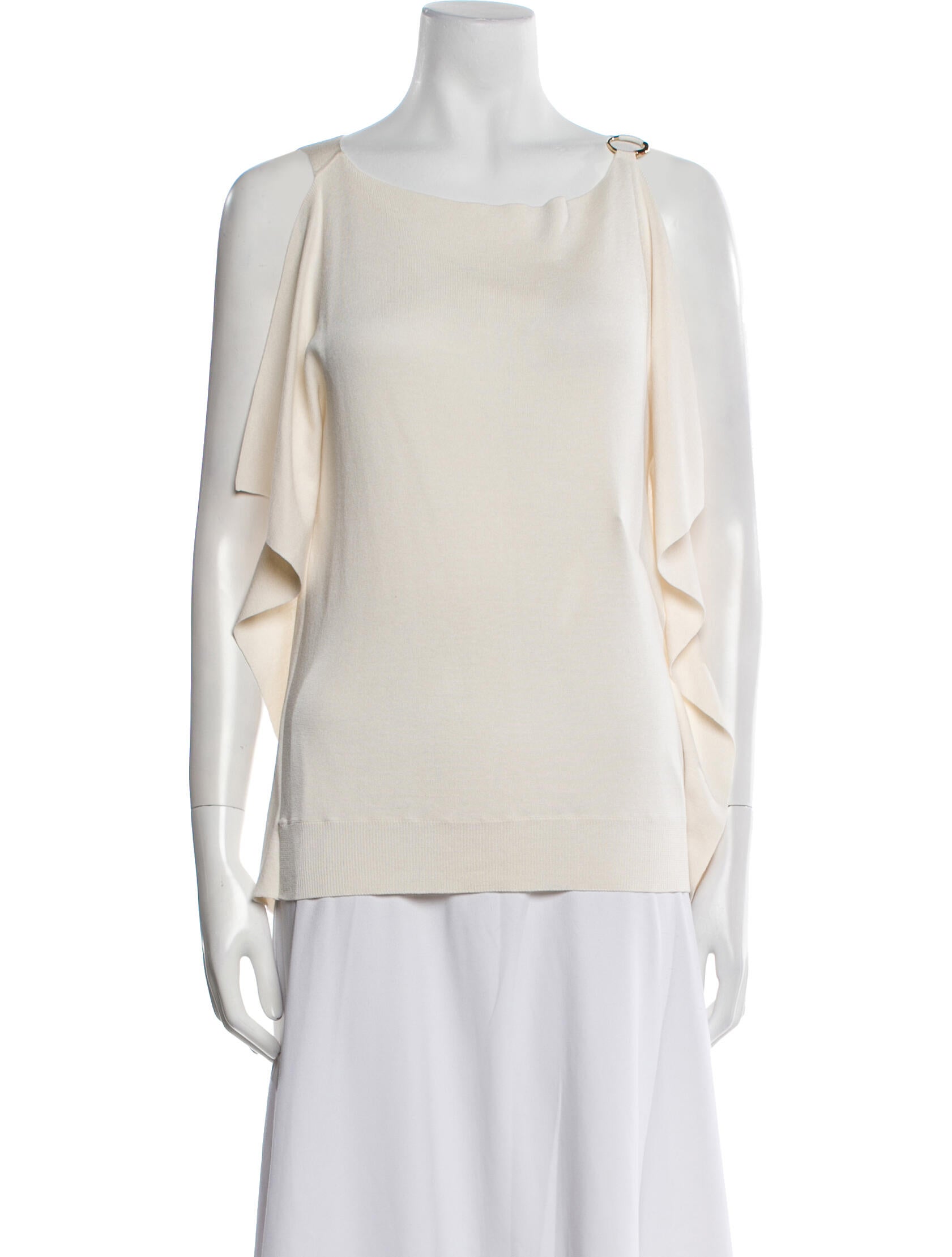 Chloé Silk Bateau Neckline Top