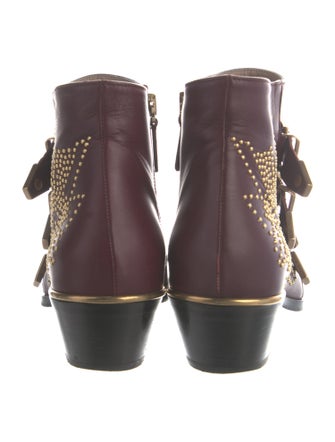 Chloé Leather Studded Accents Western Boots