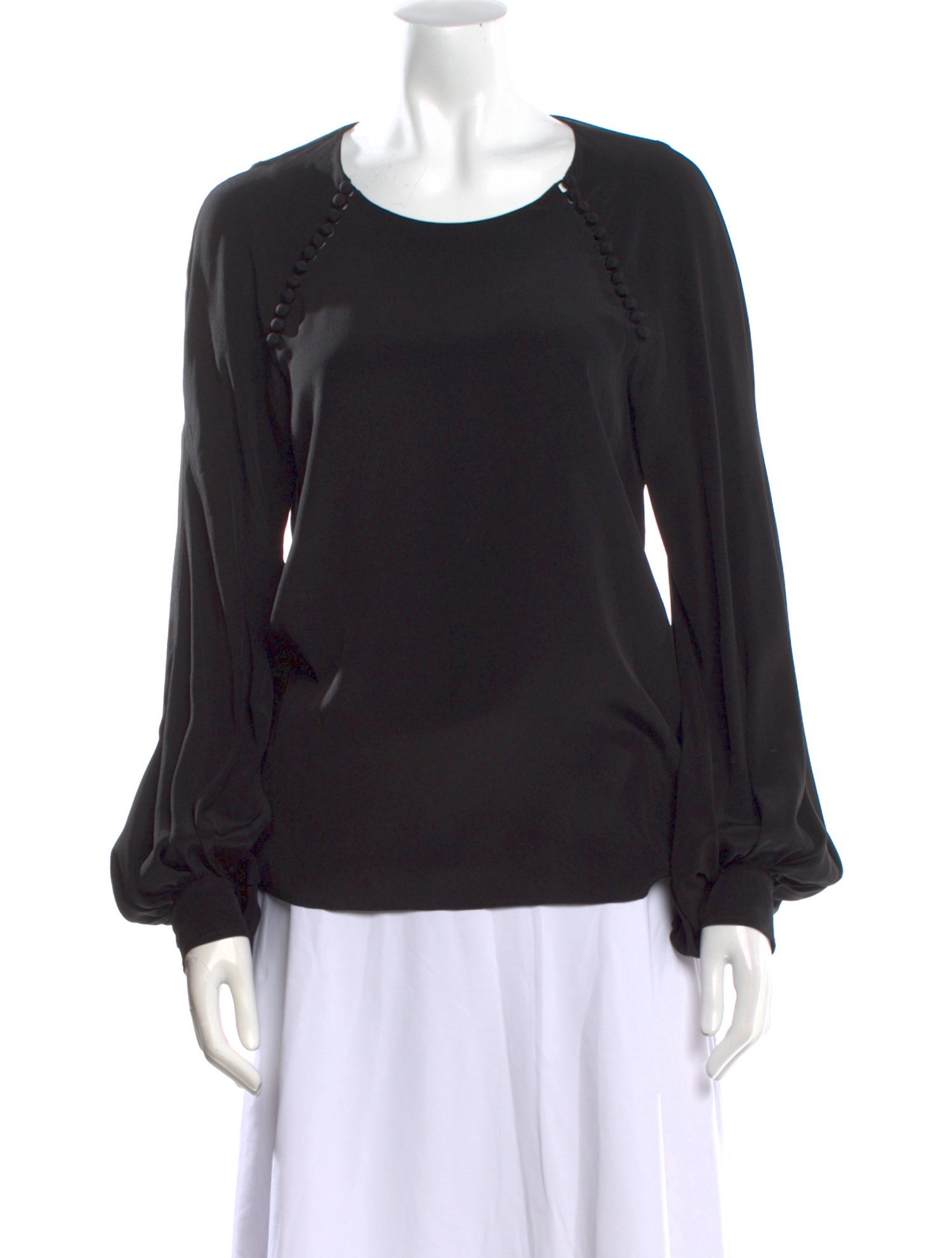 Chloé Silk Scoop Neck Sweatshirt