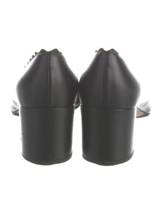 Chloé Leather Scalloped Accent Pumps