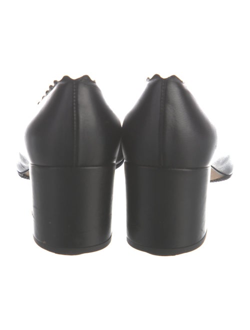 Chloé Leather Scalloped Accent Pumps