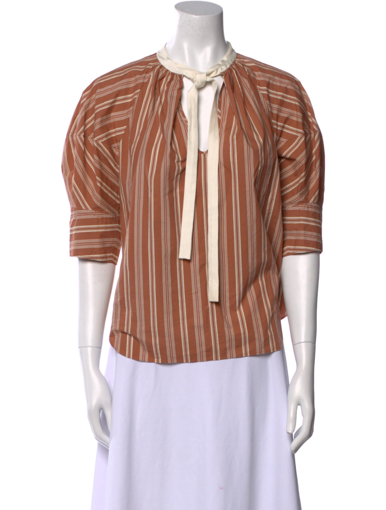 Chloé Striped Crew Neck Blouse