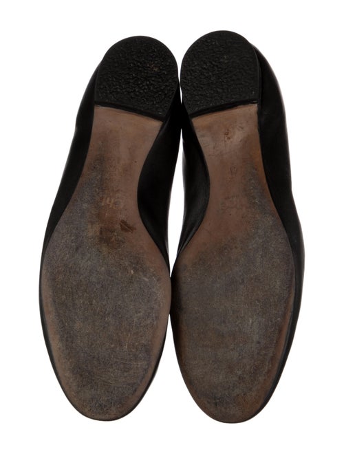 Chloé Leather Scalloped Accent Ballet Flats